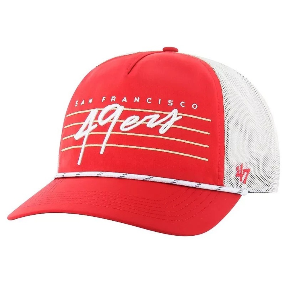 '47 Scarlet/White San Francisco 49ers Downburst Relaxed Hitch Trucker Adjustable